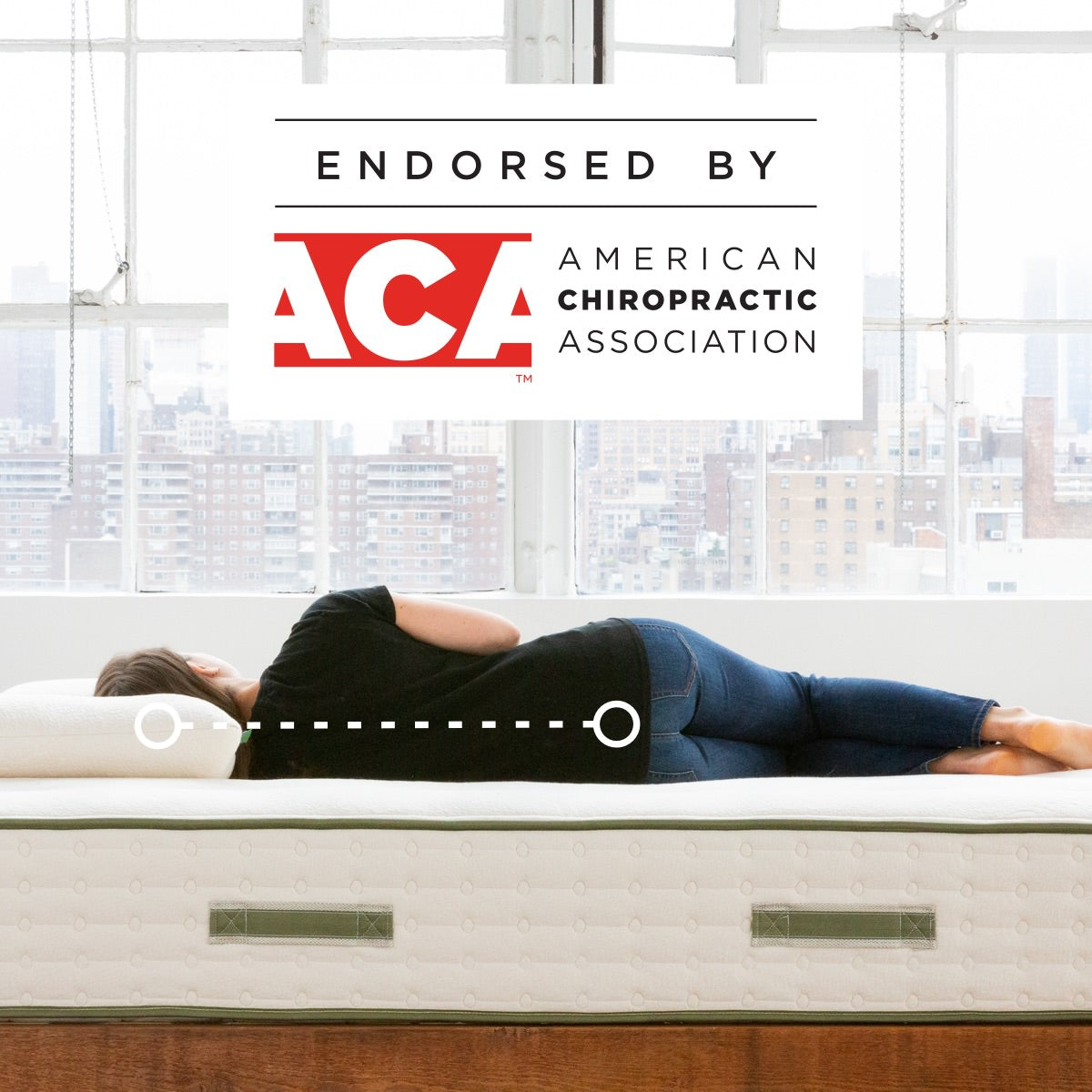 Avocado Green Mattress Best for Back Pain ACA Endorsement Endorsed American Chiropractic Association
