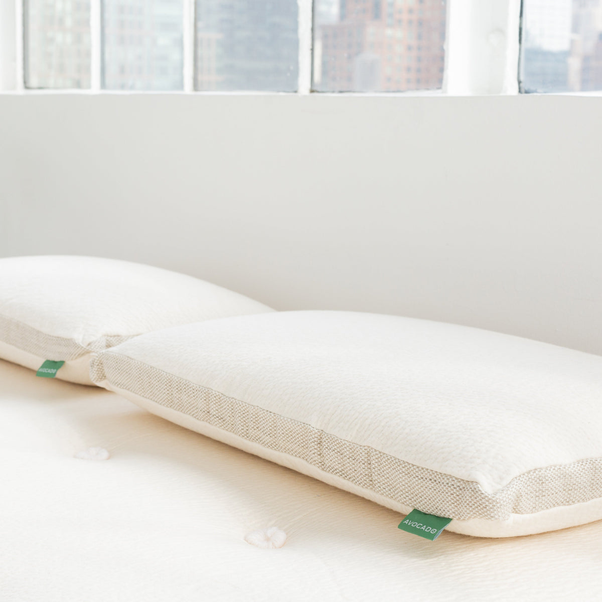Avocado Green Mattress Molded Latex Pillow side sleeper support luxury